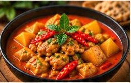 Red curry chicken and potatoes (Khmer style)