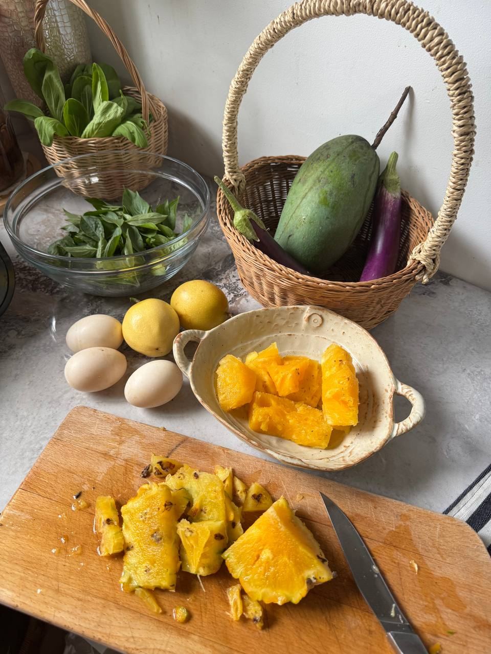 Tropical fruit from the garden