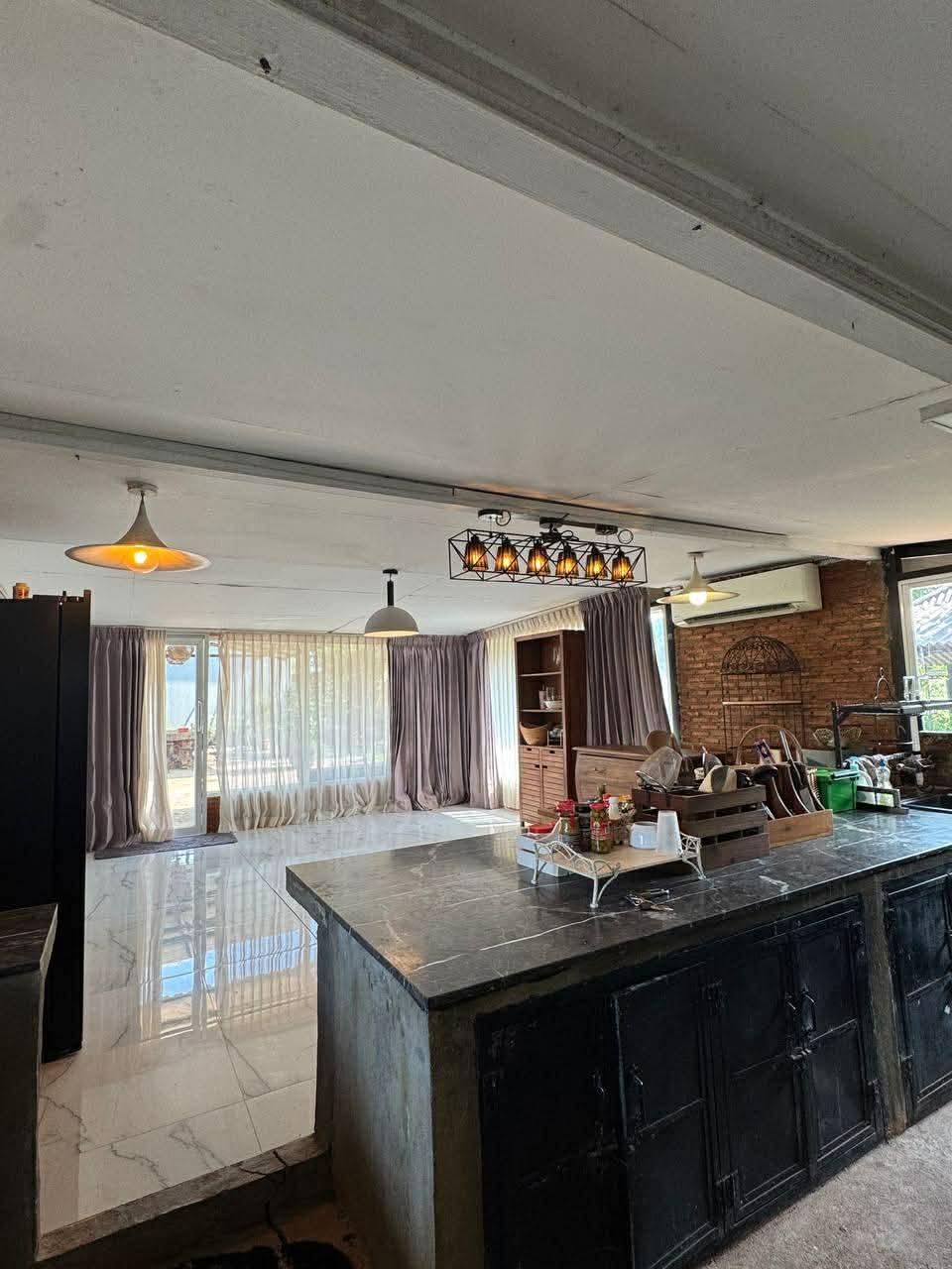 The main kitchen and lounge