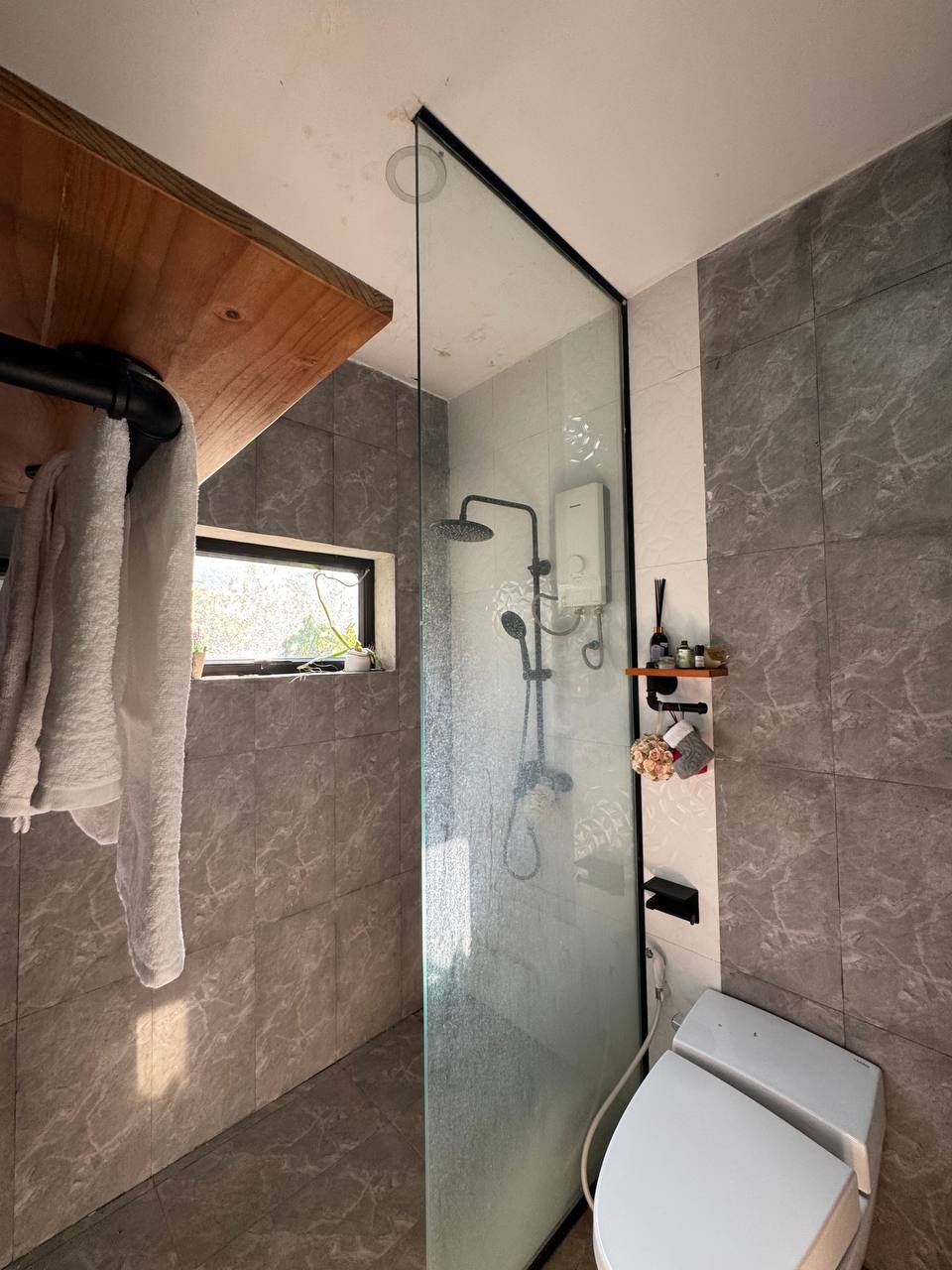 Bathroom with hot water