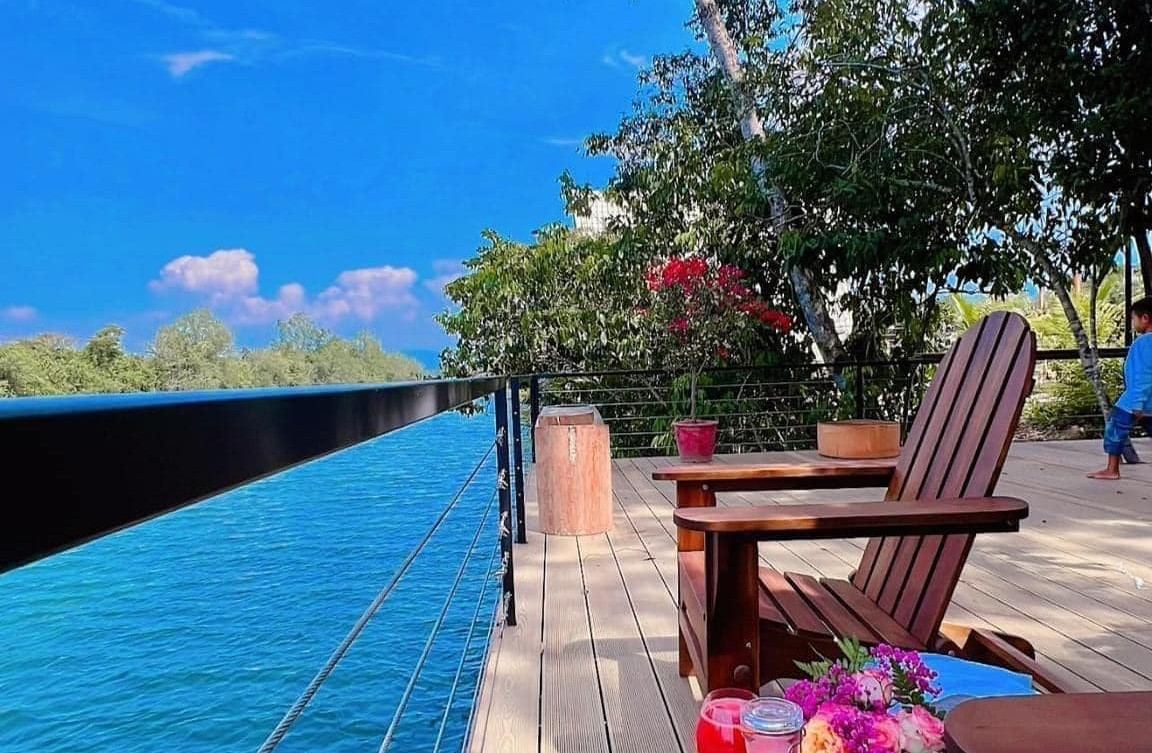 Deck at the A-Frame house